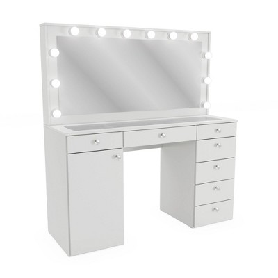 Leila Lighted Makeup Vanity - Boahaus