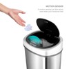 SEVOBAL Indoor Trash Cans Bedroom or Bathroom Automatic Touchless Infrared Motion Sensor Trash Can, 11 Gal 42L, Silvery, 16.5"*11.5"*24.1" - 2 of 4