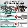 Stainless Steel Table with Wheels, Heavy Duty Commercial Metal Table for Prep & Work with Backsplash & Adjustable Shelf, for Kitchen, Restaurant - 4 of 4