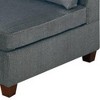 Royal Hampton 37 Inches Fabric Upholstered Wooden Corner Wedge, Gray - 3 of 4