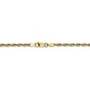 Black Bow Jewelry 2.75mm, 10k Yellow Gold Lightweight D/C Rope Chain Necklace - 4 of 4