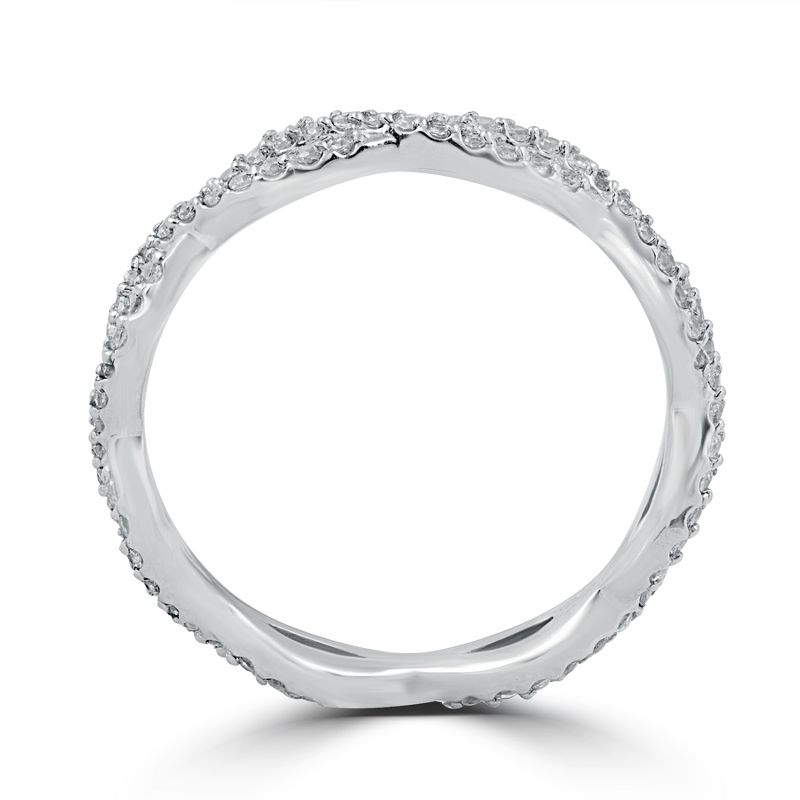 Pompeii3 3/8 cttw Diamond Infinity Eternity Wedding Ring Stackable Band 14k White Gold, 2 of 4