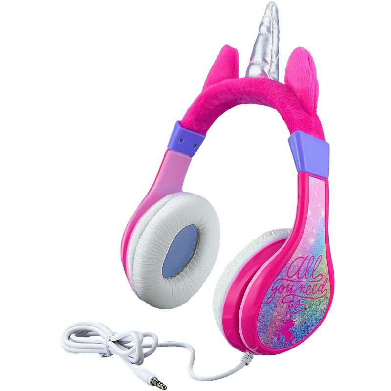 eKids Unicorn Wired Headphones for Kids, Over Ear Headphones for School, Home, or Travel - Pink (KD-140UN.EXV9Z), 2 of 5