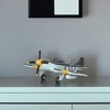 HomeRoots 5" Black and Yellow Metal Hand Painted 1940's P-51 Mustang Model Airplane - 2 of 4
