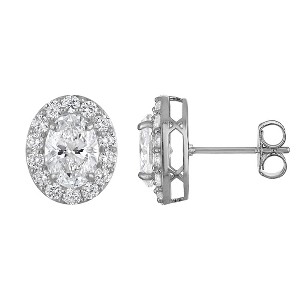 Naturalux 14K Yellow Gold 2.75 cttw Lab Grown Diamond Halo Stud Earrings - 1 of 4
