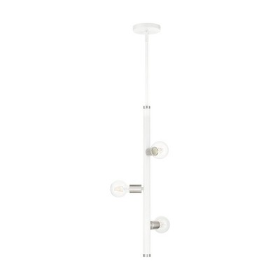 Bannister White Asymmetrical 3-Light LED Pendant