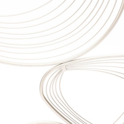 Gold and Silver Abstract Rectangular Metal Wall Art Set
