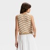 Women's Crewneck Crochet-Style Pullover Sweater Tank - A New Day™ - 2 of 3