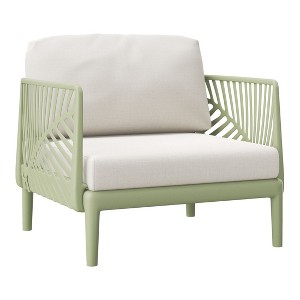 WestinTrends Playa Modern Outdoor Polypropylene Resin Deep Seating Patio Club Chair, Green - 1 of 4