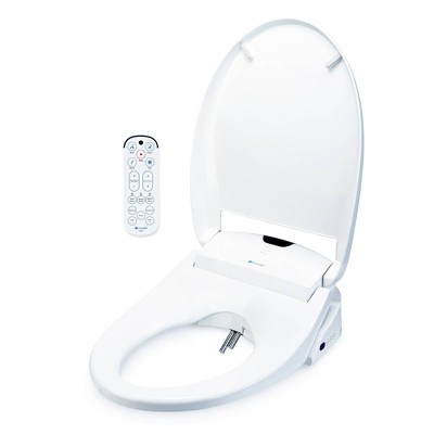 Elongated White Smart Bidet Toilet Seat with Remote