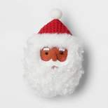 Fabric Santa Wearing Quilted Hat Christmas Tree Ornament Red/White  - Wondershop™