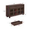 Famapy Wood - Grain Buffet Sideboard with Glass Doors & Drawers - Multi - Room Storage for Dining/Living Spaces Storage Cabinet - 3 of 4