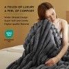 Bedsure White Throw Fleece Blanket for Couch, Super Soft Cute Small Throws for Girls, 50x60 inches, Wider Striped Design - 2 of 4