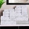 Cotton Modern Geometric Jacquard Soft Highly-Absorbent Assorted 12 Piece Bathroom Towel Set by Blue Nile Mills - 2 of 4