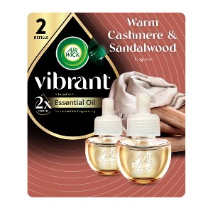 Air Wick Vibrant Scented Oil Air Freshener Refills - Warm Cashmere & Sandalwood - 1.34 fl oz/2pk - 1 of 4