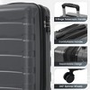 ChicFurnit Luggage 20" Hardside Large Checked Luggage, Hardshell Suitcase ABS Suitcase with Double Spinner Wheels, TSA Lock, Gray, 14.6"*9.4"*22.8" - 4 of 4