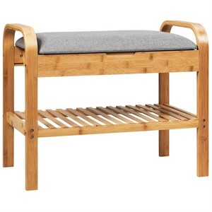 HDZNVF Shoe Rack Bench with Storage Shelf for Entryway Hallway Bedroom - 1 of 4