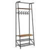 Coat Rack, Hall Tree with Shoe Bench for Entryway, Entryway Bench with Coat Rack, 4-in-1Multifunctional Hallway Organizer w/5 Removable Hooks - 2 of 4