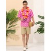 Lars Amadeus Men's Summer Polka Dots Button Down Short Sleeves Hawaiian Shirts - 3 of 4
