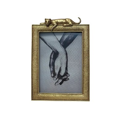 Slickblue Gold Leopard Photo Frame, Resin, Small, Medium or Large for Tabletop Display