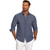 COOFANDY Mens Casual Button Down Shirt Untucked Long Sleeve Stretch Denim Dress Shirt - 4 of 4