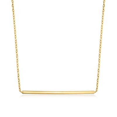 Pure Collection by Ross-Simons Italian 14kt Yellow Gold Bar Necklace Size 16