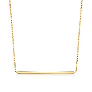 Pure Collection by Ross-Simons Italian 14kt Yellow Gold Bar Necklace Size 16 - 1 of 3