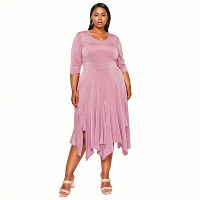 L I V D Women's Shay Handkerchief Hem Dress