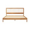 King Size Wood Platform Bed with Headboard for Bedroom - 2 of 4