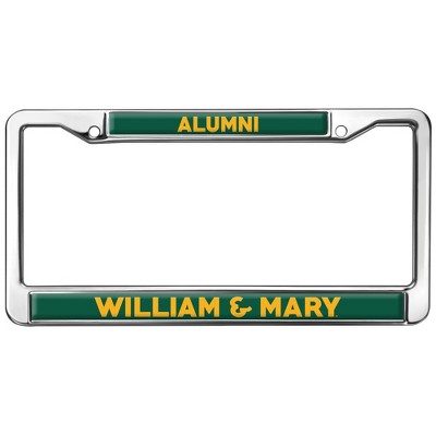 William & Mary Alumni Logo Full Size Standard License Plate Metal Frame