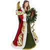 Northlight Commercial Size Angel Christmas Tree Topper with Wreath - 3' - Red and Green - Unlit - 4 of 4