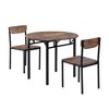 Gulches 3-Piece Drop Leaf Dining Set - 34.8" Round Table + 2 Chairs, Space-Saving for Small Apartments/Kitchens - 4 of 4