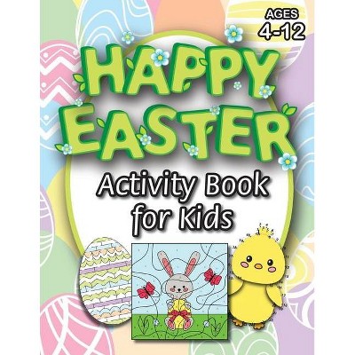 Happy Easter Activity Book for Kids - Large Print (Paperback)