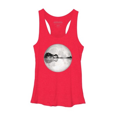 Women's Design By Humans Moonlight Nature Guitar II By Maryedenoa Racerback Tank Top