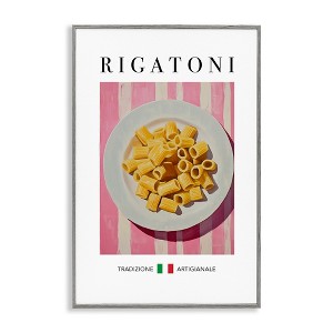 Stupell Industries Traditional Rigatoni Pasta Black Framed Giclee Art - 1 of 4