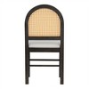 Dining Chairs Set Of 4, Upholstered Wooden Restaurant Chair With Rattan Backrests, Armless Chairs With Rubber Wood Legs For Kitchen, Dining Room - 3 of 4