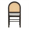 Dining Chairs Set Of 4, Upholstered Wooden Restaurant Chair With Rattan Backrests, Armless Chairs With Rubber Wood Legs For Kitchen, Dining Room - image 3 of 4