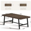 70 Inch Farmhouse Dining Table for 6 to 8, Large Rectangular Dinner Table for Dining Room, Home Office, Living Room - 2 of 4
