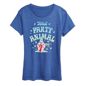 Women's - Spongebob Squarepants - Total Party Animal Short Sleeve Graphic T-Shirt - 1 of 4