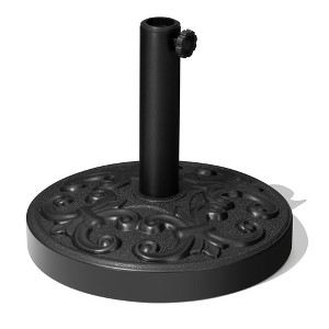 Pellebant 29 lbs Patio Market Umbrella Circular Base Holder Filled with Concrete/Cement - 1 of 4