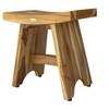 EcoDecors® Serenity® 18" Teak Wood Shower Bench in EarthyTeak Finish - 3 of 4