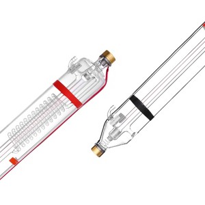 VEVOR 100W CO2 Laser Tube, 57 in (1450 mm) Length, 3.1 in (80 mm) Dia Borosilicate Glass Laser Cutter Tube with Metal Head - 1 of 4