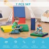 Angel Sar 7 Piece Kids Soft Play Gym Set, Foam Climbing Blocks with Ramp & Shapes for Toddlers, Stackable Indoor Activity Toys for Ages 1-3 - 4 of 4