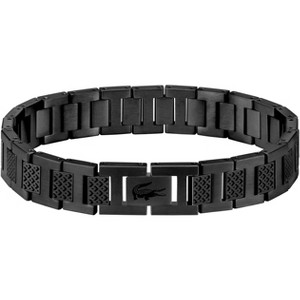 Unisex H-Link Bracelet with Crocodile Clasp, Adjustable Polished Metal Accessory for Men and Women - 1 of 4