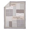 NoJo Together is Better White, Gray, and Taupe Stripes and Dots 4 Piece Nursery Crib Bedding Set - 2 of 4