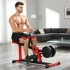 Soozier Adjustable Steel Seated Calf Raise Exercise Strength Training Gym Equipment, Red - 3 of 4