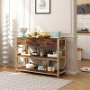 Golden U-Shaped Console - Ottoman-Inspired Entry Rack with Damascus Steel Details - 4 of 4