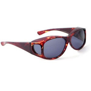 Jonathan Paul Fashion Series Large Designer Fitovers Sunglasses in Tortoise/Polarized Polarvue Gray - Frame(Width:139mm/Height:44mm) - 1 of 2