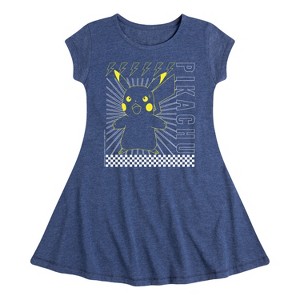 Girls' - Pokémon - Pika Poke Fit & Flair Cap Sleeve Dress - 1 of 3