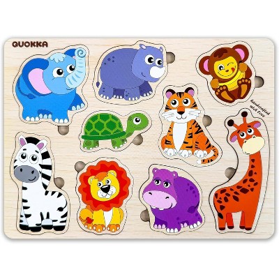 QUOKKA Wooden Puzzles for Toddlers 1-2